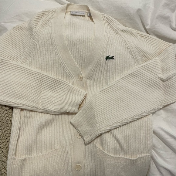 Lacoste oversized wool blend cardigan - Picture 4 of 8
